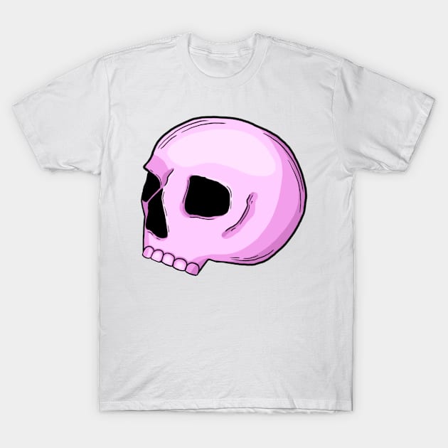 Pink Skull T-Shirt by FairyNerdy